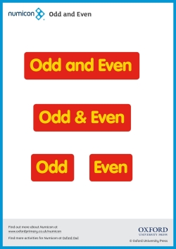 Numicon: KS1 odd and even numerals