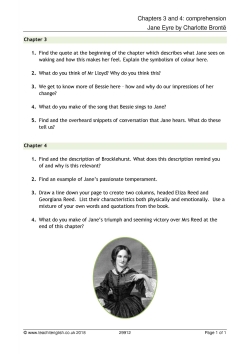 Chapters 3 and 4: comprehension