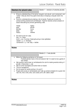 Plural rules