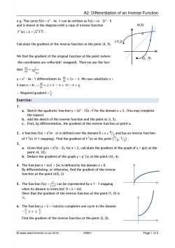 Differentiation of inverse functions