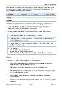 Revision workbook