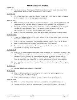 Chapter by chapter prompt questions