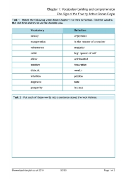 Chapter 1 vocabulary building and comprehension