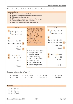 Simultaneous equations