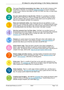 20 ideas for using technology in the history classroom