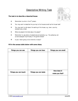 The deserted house descriptive writing task The deserted house descriptive writing task