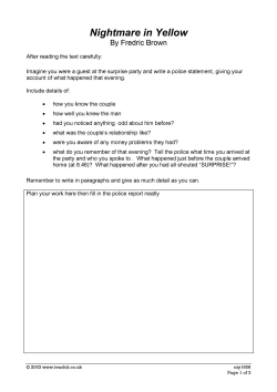 A guest's police statement