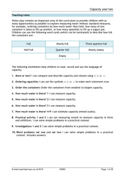 Capacity year 2