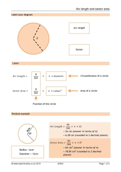 Arc length and sector area