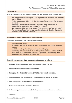 Improving writing quality Improving writing quality