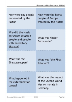 Germany revision flashcards: 1939-41