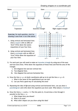 Drawing shapes on a coordinate grid