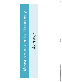 Measures of central tendency - average