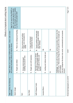 Effects of a tropical storm writing frame