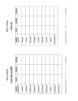 Spelling Booklet 2 Spelling Booklet 2