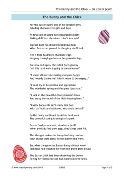 The Bunny and the Chick - An Easter poem
