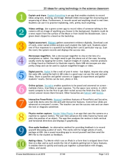 20 ideas using technology in the science classroom