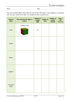 3D shape investigation
