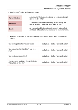Analysing imagery