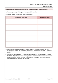Conflict and the consequences of war Conflict and the consequences of war