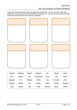 Word sort