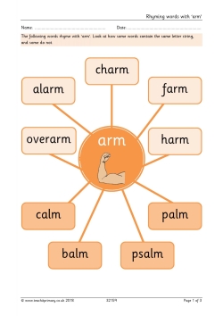 Rhyming words with 'arm'