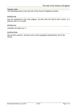 The role of the Church of England