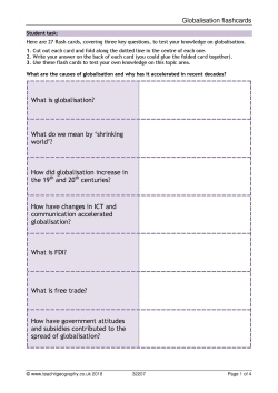 Globalisation flashcards