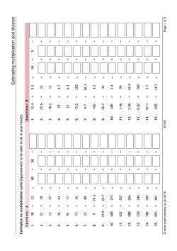 Estimating multiplication and division