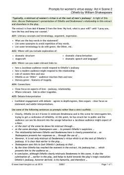 Prompts for women's virtue essay: Act 4 Scene 2 Prompts for women's virtue essay: Act 4 Scene 2