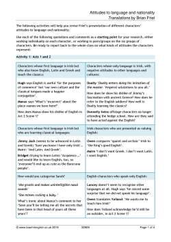 Attitudes to language and nationality