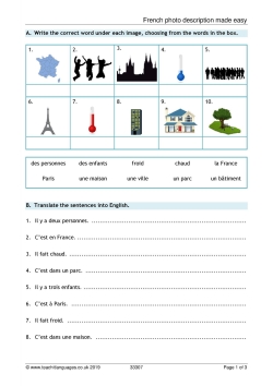 French photo description made easy