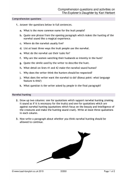 Comprehension questions and activities on ‘The Explorer’s Daughter’ by Kari Herbert