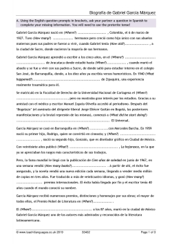 Biografía de Gabriel García Márquez