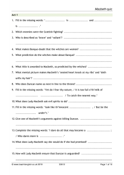 Macbeth quiz