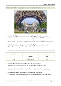 Sous la tour Eiffel