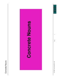 Concrete nouns PowerPoint Concrete nouns PowerPoint
