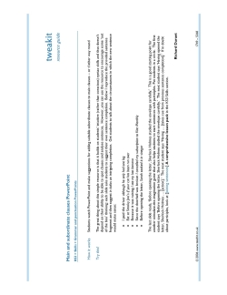 Main and subordinate clauses PowerPoint