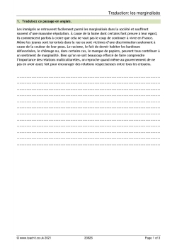 Traduction: les marginalisés