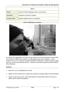 Comment on traite les criminels: cartes de discussions