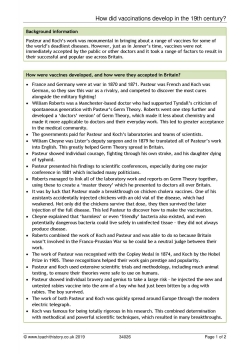 How did vaccinations develop in the 19th century? How did vaccinations develop in the 19th century?