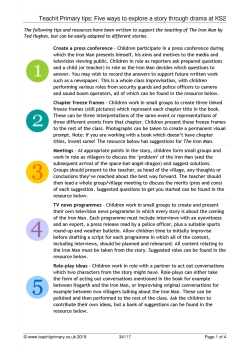 Five ways to explore a story through drama at KS2