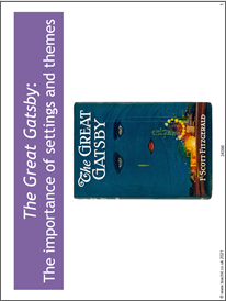 Settings and themes in 'The Great Gatsby' Settings and themes in 'The Great Gatsby'