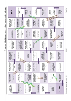 Snakes and ladders revision - urban issues and challenges