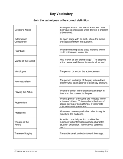 Key drama terms: Key stages 3 and 4 Key drama terms: Key stages 3 and 4