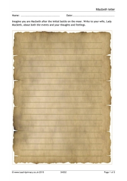 Macbeth letter