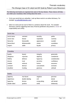 Thematic vocabulary