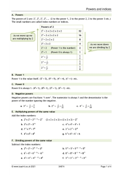 Powers and indices