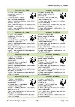 PANDA meumonic stickers