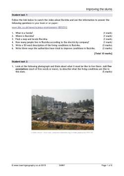 Improving the slums